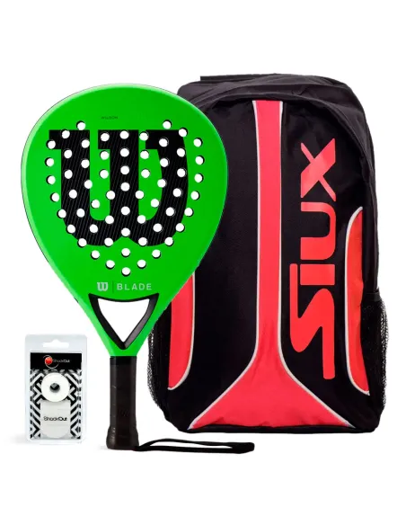 Pack Wilson Blade Team V2 Green e Mochila Siux Fusion | Ofertas de padel