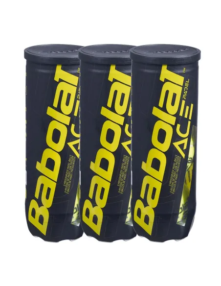 Tripack de Latas com 3 Bolas Babolat Ace Padel X3 | Ofertas de padel