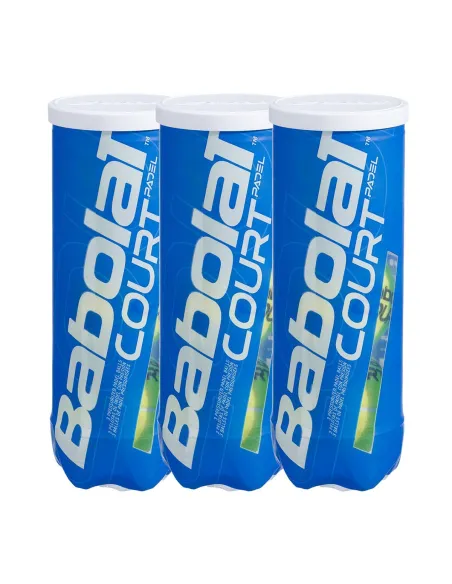 Tripack of 3 Ball Cans Babolat Court Padel X3 | Ofertas de padel