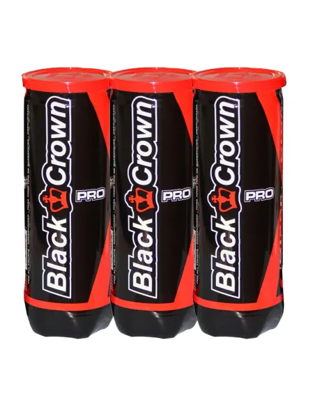 Tripack de Botes de 3 Balles Black Crown Pro | Offres De Padel