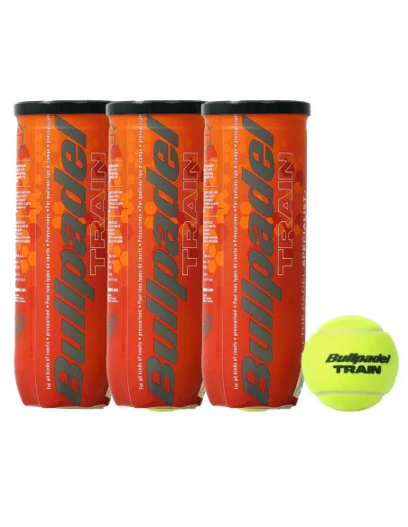 Tripack di Barattoli di 3 Palline Bullpadel Train |Padel offers