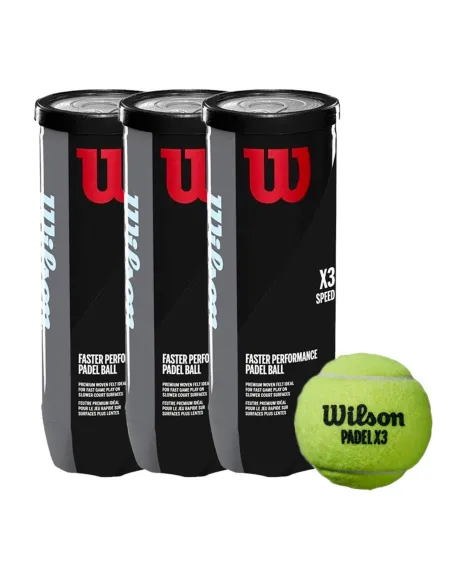 Tripack de Botes de 3 Balles Wilson Padel Speed | Offres de Padel