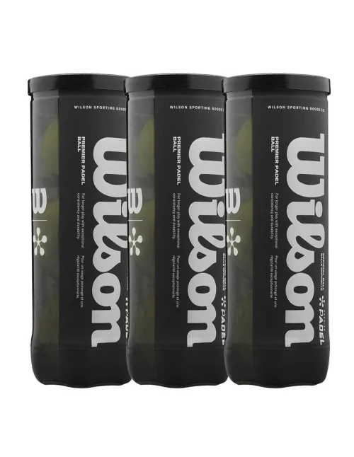 TRIPACK DE BOTES DE 3 BOLAS WILSON PREMIER PADEL WR8908401001  | Ofertas de padel