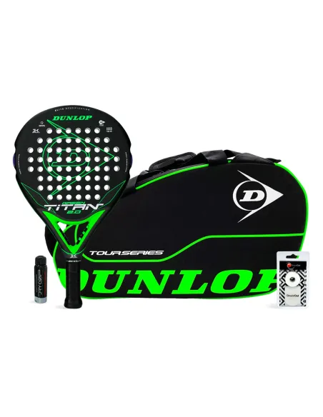 Pack Dunlop Titan 2.0 Green + Tour Series Green Padel Bag | Ofertas de padel