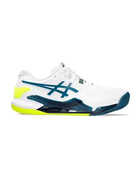 Asics Gel-Resolution 9 Clay Blanco Amarillo 1041A375 101 | Ofertas de padel