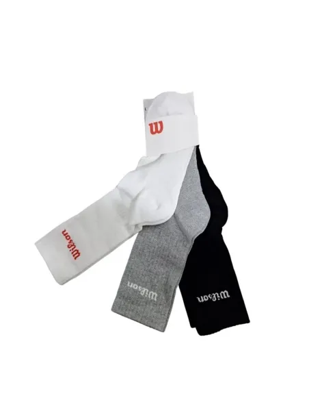 Pack de 3 Chaussettes Wilson Crew Logo Multi | Offres de Padel Pack de 3 Chaussettes Wilson Crew Logo Multi | Offres de Padel