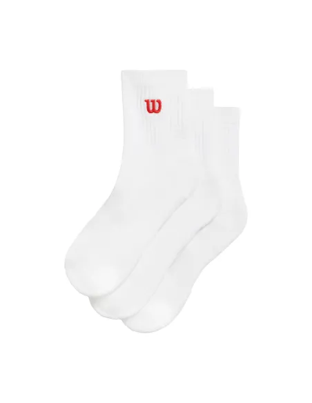 Pack 3 Socken Wilson Quarter Top Weiss