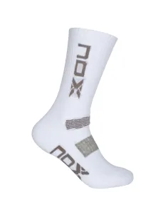Tasche 6 Stk Socken Technische Halbschaft Nox Weiss Logo Grau Vertikal