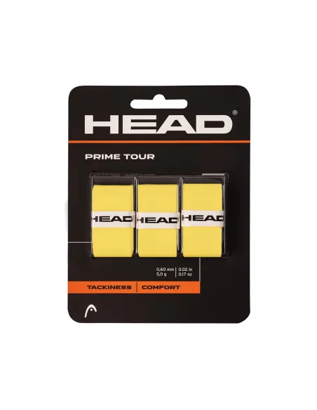 Pacchetto da 3 overgrip Head Prime Tour gialli |Padel offers
