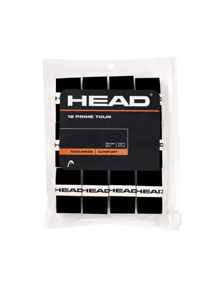Saco 12 Pcs. Overgrip Head Prime Tour Preto | Ofertas de padel