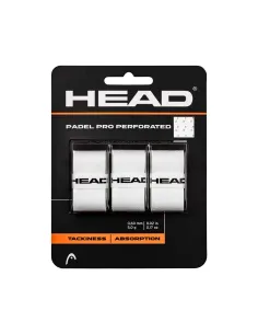 Blister 3 Stk. Overgrip Head Padel Pro Perforated Weiss