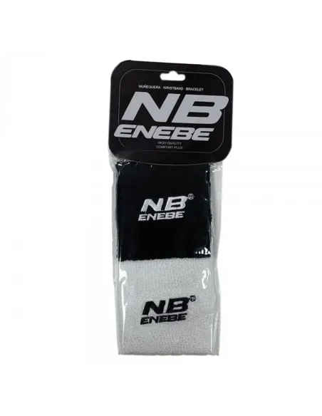 Pack of Wristbands Enebe White and Black | Ofertas de padel