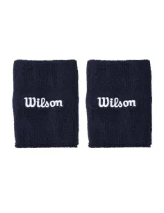 Wide Navy Blue Terry Wilson Wristbands