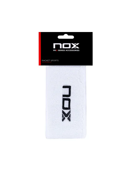 Caja 6 unidades - Blister (2 unidades) Muñequera Longa Nox Branca Logotipo Preto | Ofertas de padel
