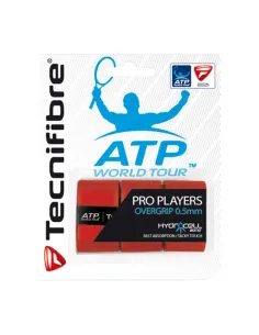 PACK OF 3 RED Tecnifibre PLAYERS Pro OVERGRIPS
