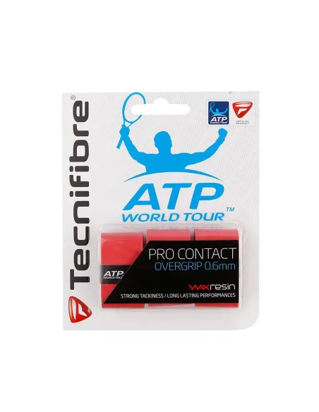 Pack 3 Overgrip Tecnifibre Contact Pro Red | Ofertas de padel