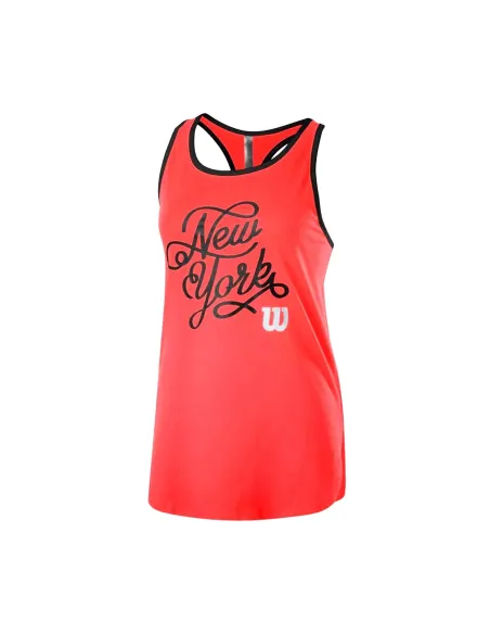 Camiseta Wilson NYC Caligrafia Tech Fiery Mulher | Ofertas de padel