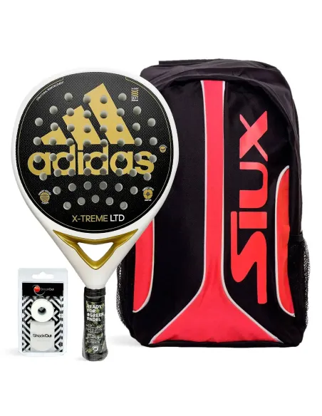 Pack Adidas X-Treme Bianco/Oro e Zaino Siux Fusion |Padel offers