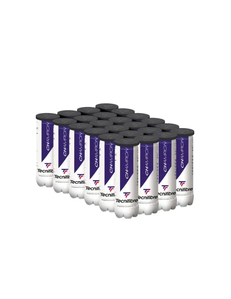 Caixa de 36 latas com 3 bolas Tecnifibre Champion | Ofertas de padel