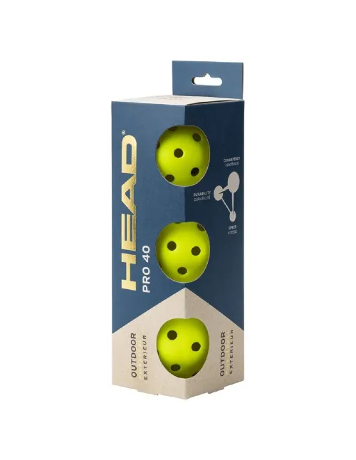 Cajón Head 12 bolas de Pickleball Pro 40 | Ofertas de padel