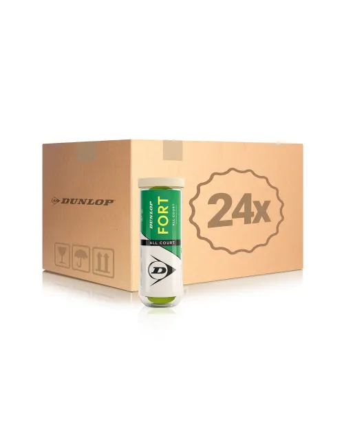 Cajon De Bolas 24 Botes X 3 Bolas Dunlop Fort All Court Ts 3Pet 601605 | Ofertas de pádel