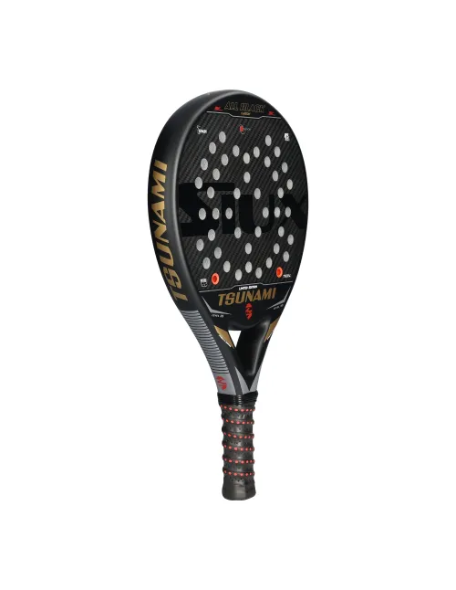 Siux Tsunami All Black 3K Rojo | Ofertas de pádel