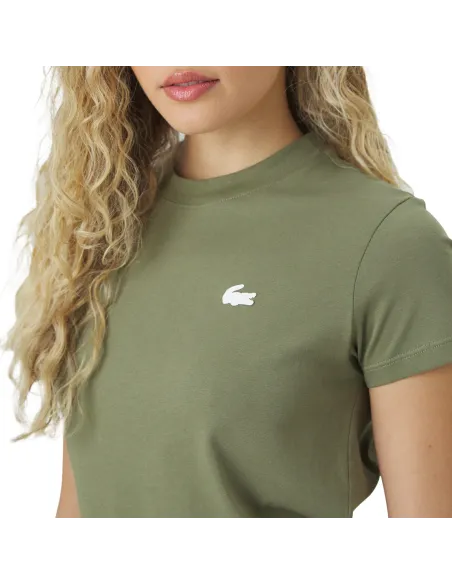 T-SHIRT LACOSTE CORE PERFORMANCE TF9246 BMY KHAKI MUJER - OFERTAS DE PADEL