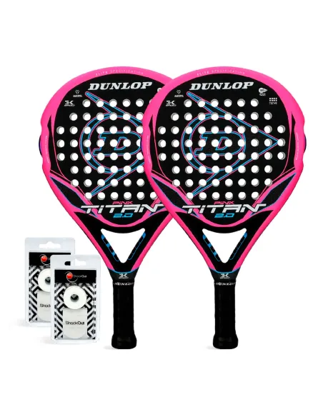 Embrulhe Duo Titan Pink 2 Dunlop | Ofertas de padel