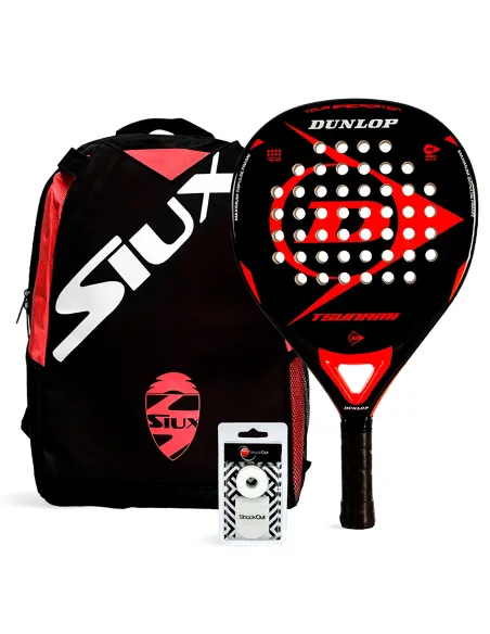Pack Dunlop Tsunami Red Mochila Siux Mini | Offres de Padel