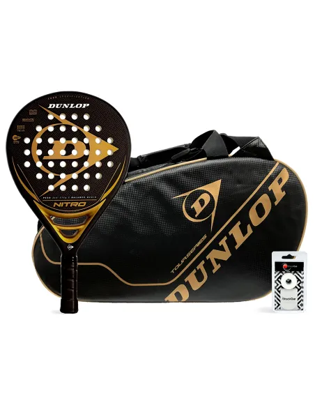 Pack Dunlop Nitro Gold Intro Carbon Gold | Ofertas de padel Pack Dunlop Nitro Gold Intro Carbon Gold | Ofertas de padel