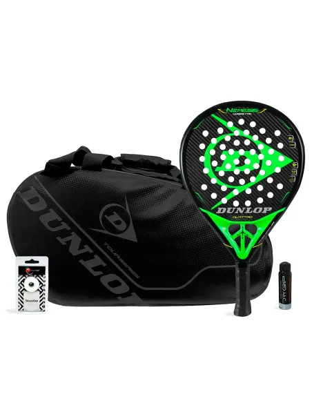 Pacote Dunlop Némesis Carbon Ctrl Intro Carbon Black | Ofertas de padel