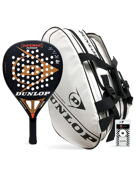 Pack Dunlop Inferno Power Gold Intro Carbon Branco | Ofertas de padel