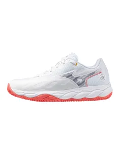 Mizuno Wave Enforce Court Cc 61Gc2436 Mujer Blanco/Coral | Ofertas de pádel