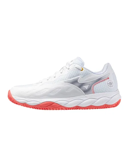 Mizuno Wave Enforce Court Cc 61Gc2436 Mujer Blanco/Coral | Ofertas de pádel
