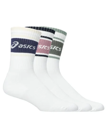 Pack 3 Socken Asics Logo Crew Sock Weiss