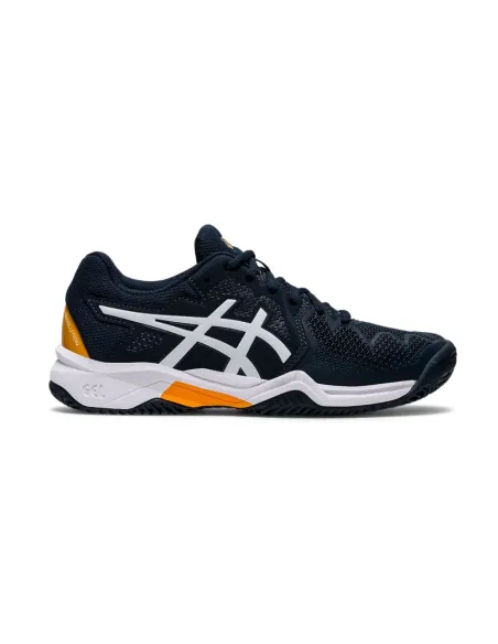 Asics Gel-Resolution 8 Clay Gs Azul Blanco Júnior 1044a019 | Ofertas de padel