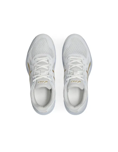 Asics Upcourt 6 Gs Bianco/Oro Junior 1074A045 |Padel offers