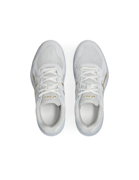 Asics Upcourt 6 Gs Bianco/Oro Junior 1074A045 |Padel offers