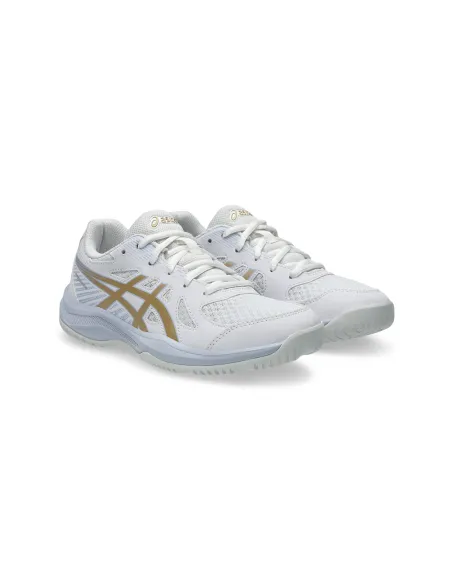 Asics Upcourt 6 Gs Bianco/Oro Junior 1074A045 |Padel offers