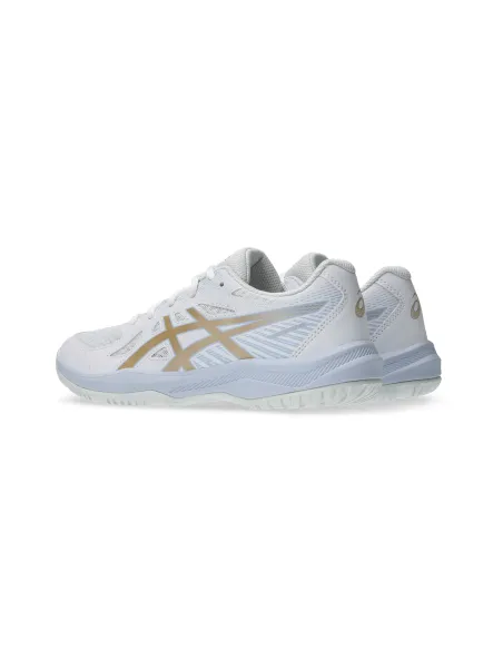 Asics Upcourt 6 Gs White/Gold Junior 1074A045 | Ofertas de padel