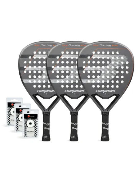 Tripack Bullpadel Game Power Grey | Ofertas de padel