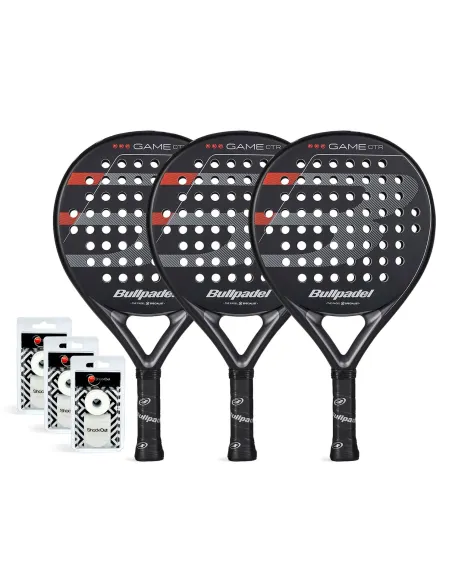 Tripack Bullpadel Game Kontrolle Schwarz