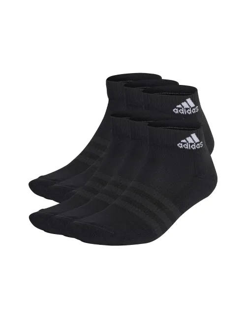 Pack 6 Meias Adidas Cushioned Sportswear Ankle Preto/Branco | Ofertas de padel