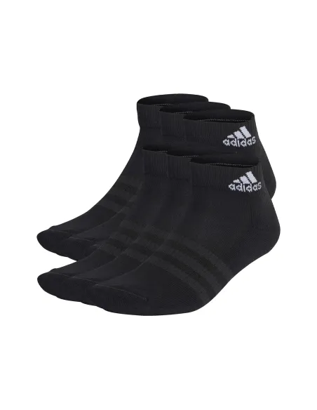 Pack 6 Meias Adidas Cushioned Sportswear Ankle Preto/Branco | Ofertas de padel Pack 6 Meias Adidas Cushioned Sportswear Ankle Preto/Branco | Ofertas de padel