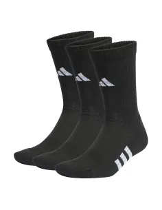 Pack 3 Calcetines Adidas Performance Cush Crew Negro | Ofertas de padel