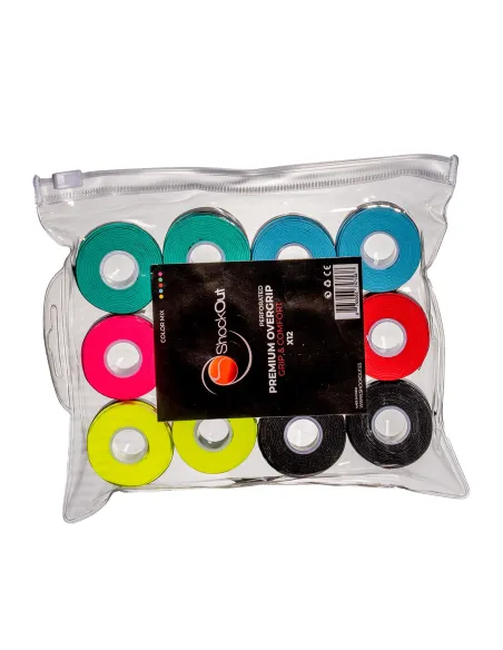 Overgrips Shockout X12 Multicolor Perforado | Ofertas De Padel 
