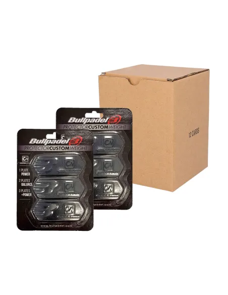 Scatola 12 Pezzi - Blister (3 Pezzi) Protezione Bullpadel Custom Weight Nero |Padel offers