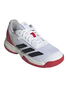 Adidas Courtflash K Junior Turnschuhe Weiß/Rot | Ofertas De Padel 2