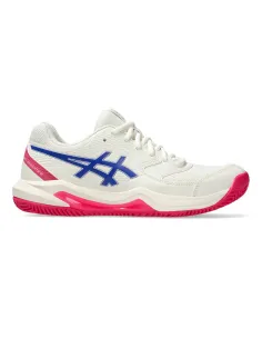 Asics Gel-Dedicate 8 Clay Bianco Rosa Donna 1042A255 |Padel offers