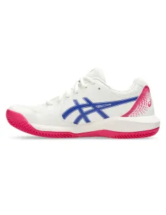 Asics Gel-Dedicate 8 Clay White Pink Woman 1042A255 | Ofertas de padel 2